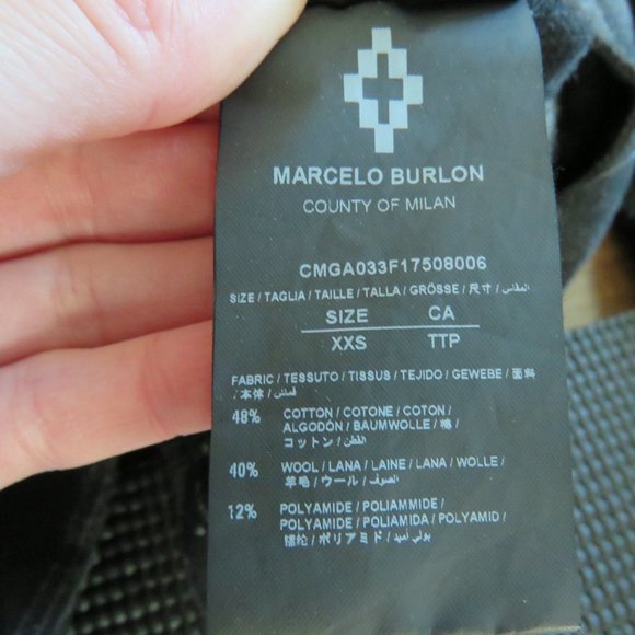 MARCELO BURLON COUNTY OF MILAN Sham Panther Print Plaid Wool Blend Shirt Sz XXS - Picture 16 of 16